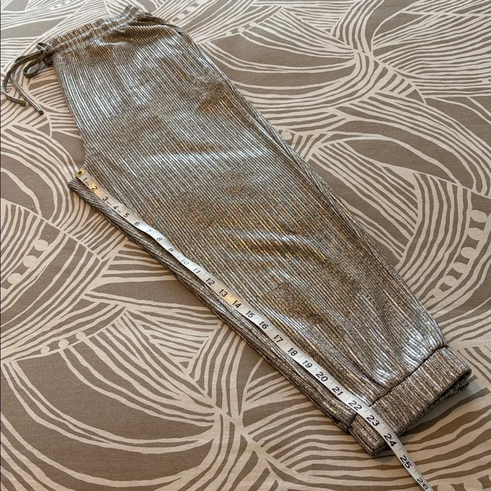 BISHOP & YOUNG gold glittery joggers - Picture 7 of 11